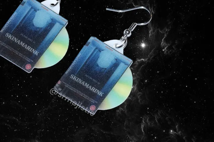 Earrings Sam Makes Things READY TO SHIP Skinamarink 2022 DVD 2D detailed Handmade Earrings Earrings Sam Makes Things READY TO SHIP Skinamarink 2022 DVD 2D detailed Handmade Earrings