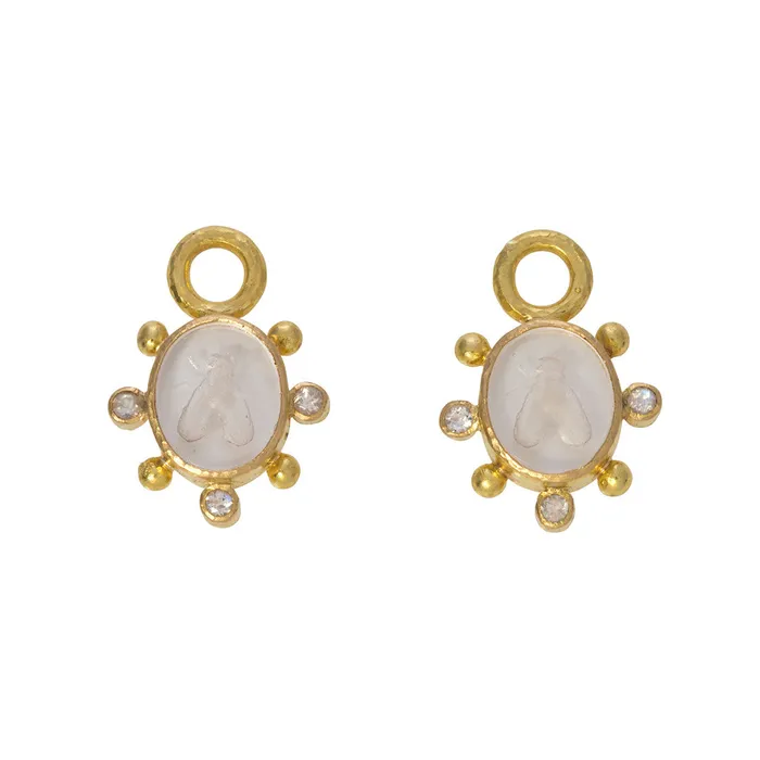 Elizabeth Locke Crystal Mosca Moonstone Earring Charms Elizabeth Locke Earrings