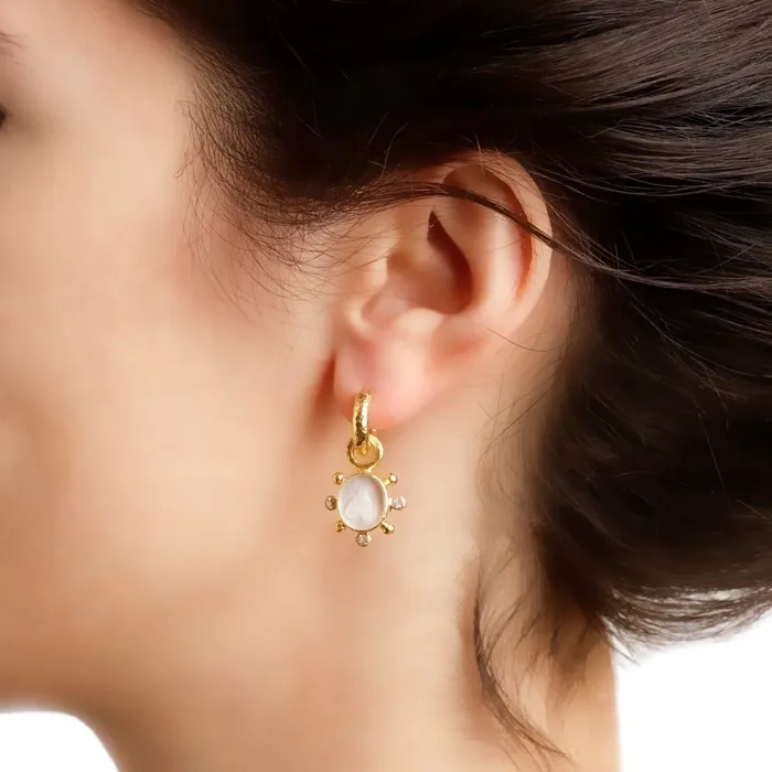 Elizabeth Locke Crystal Mosca Moonstone Earring Charms Elizabeth Locke Earrings