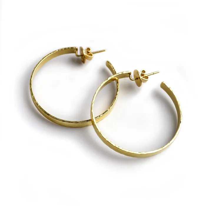 Elizabeth Locke Flat Ribbon Hoop Earrings Elizabeth Locke Earrings