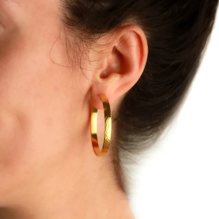 Elizabeth Locke Flat Ribbon Hoop Earrings Elizabeth Locke Earrings