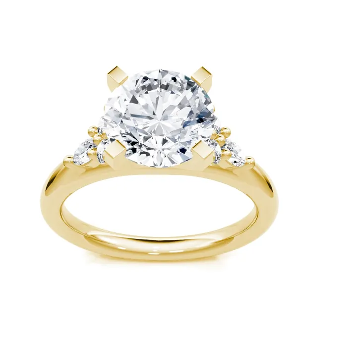 Engagement Collections Rings 14K Yellow and White Gold Diamond Semimount Ring with White Gold Head Engagement Collections Rings 14K Yellow and White Gold Diamond Semimount Ring with White Gold Head