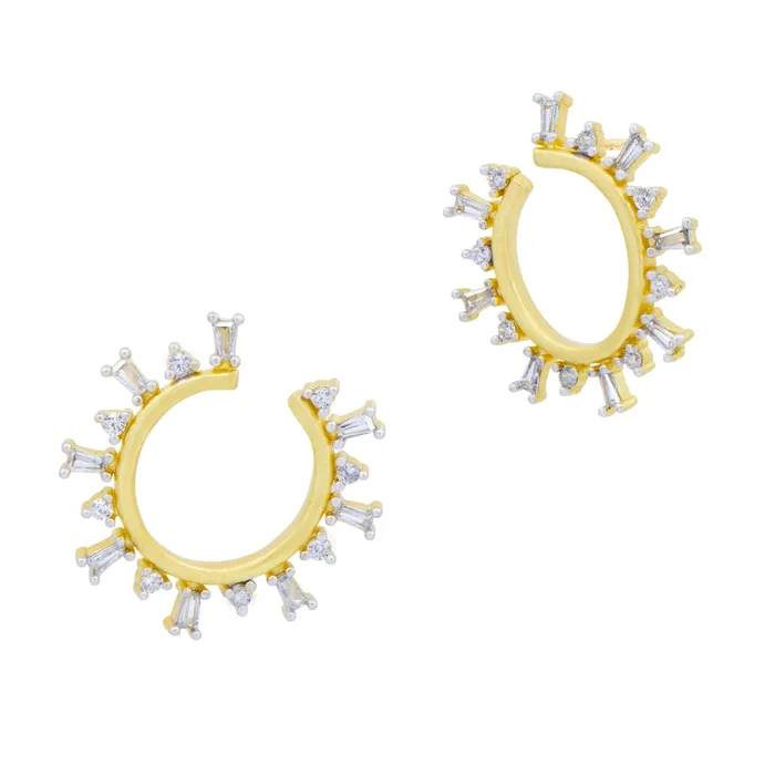 Freida Rothman Midnight Mosaic Illusion Hoop Earrings Freida Rothman Earrings Freida Rothman Midnight Mosaic Illusion Hoop Earrings Freida Rothman Earrings