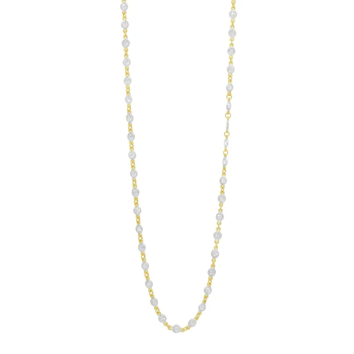 Freida Rothman Signature Bezel Set Wrap Chain Necklace Freida Rothman Necklaces Freida Rothman Signature Bezel Set Wrap Chain Necklace Freida Rothman Necklaces