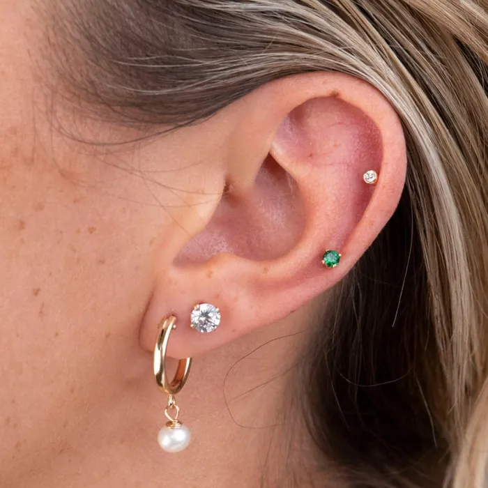 Gold Filled Pearl Clasp Hoops TheRoseGypsy Earrings