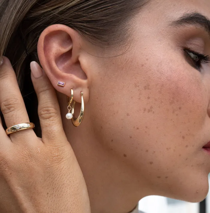 Gold Filled Pearl Clasp Hoops TheRoseGypsy Earrings