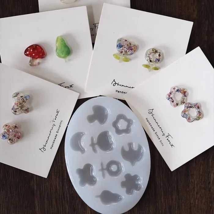 Handmade Botanical Animal Earrings Accessories Resin Mold IntoResin Earrings Handmade Botanical Animal Earrings Accessories Resin Mold IntoResin Earrings