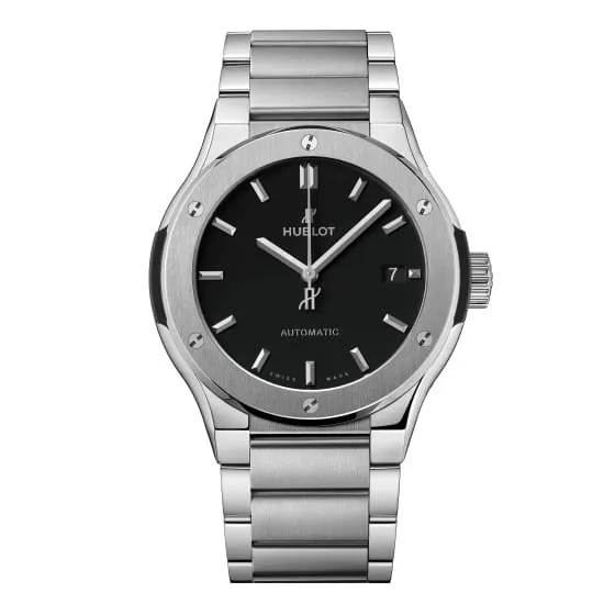 Hublot Hublot Classic Fusion Titanium 45mm Watch Ref 510NX1170NX Black Dial Titanium Bracelet Bracelets Hublot Hublot Classic Fusion Titanium 45mm Watch Ref 510NX1170NX Black Dial Titanium Bracelet Bracelets
