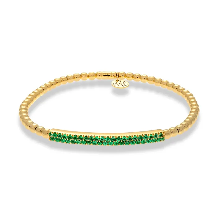 Hulchi Belluni Bracelets Hulchi Belluni 18K Yellow Gold Bracelet with Tsavorite Garnets