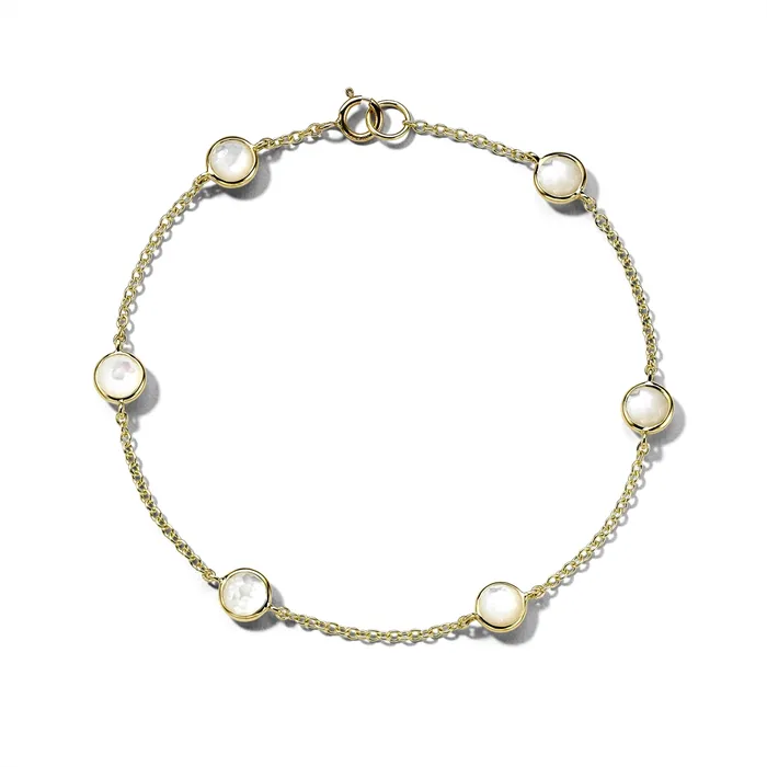 Ippolita 18K Yellow Gold Lollipop 6Stone Station Bracelet in Mother of Pearl Ippolita Bracelets Ippolita 18K Yellow Gold Lollipop 6Stone Station Bracelet in Mother of Pearl Ippolita Bracelets