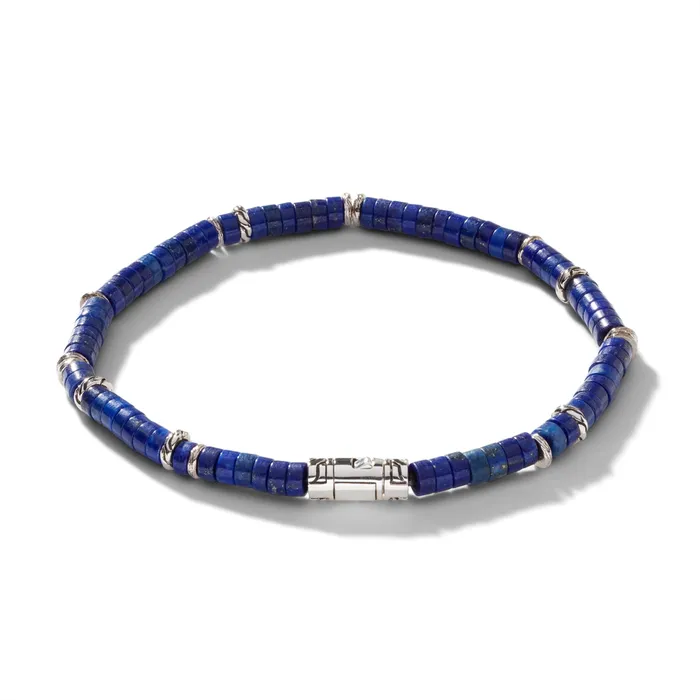 John Hardy Bracelets John Hardy Mens Classic Chain Heishi Sterling Silver Bracelet with 4mm Lapis Lazuli Beads John Hardy Bracelets John Hardy Mens Classic Chain Heishi Sterling Silver Bracelet with 4mm Lapis Lazuli Beads