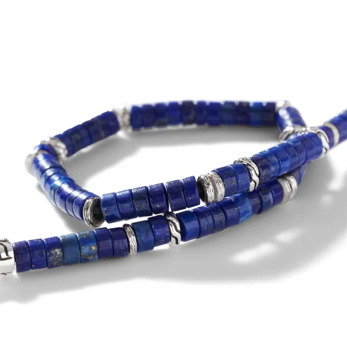 John Hardy Bracelets John Hardy Mens Classic Chain Heishi Sterling Silver Bracelet with 4mm Lapis Lazuli Beads John Hardy Bracelets John Hardy Mens Classic Chain Heishi Sterling Silver Bracelet with 4mm Lapis Lazuli Beads