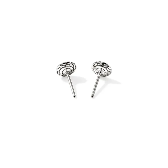 John Hardy Earrings John Hardy Essentials Silver 7mm Pave Diamond Stud Earrings John Hardy Earrings John Hardy Essentials Silver 7mm Pave Diamond Stud Earrings