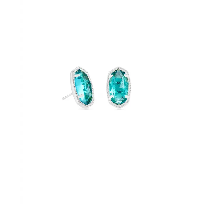 Kendra Scott Ellie Earrings in Silver with London Blue Kendra Scott Earrings