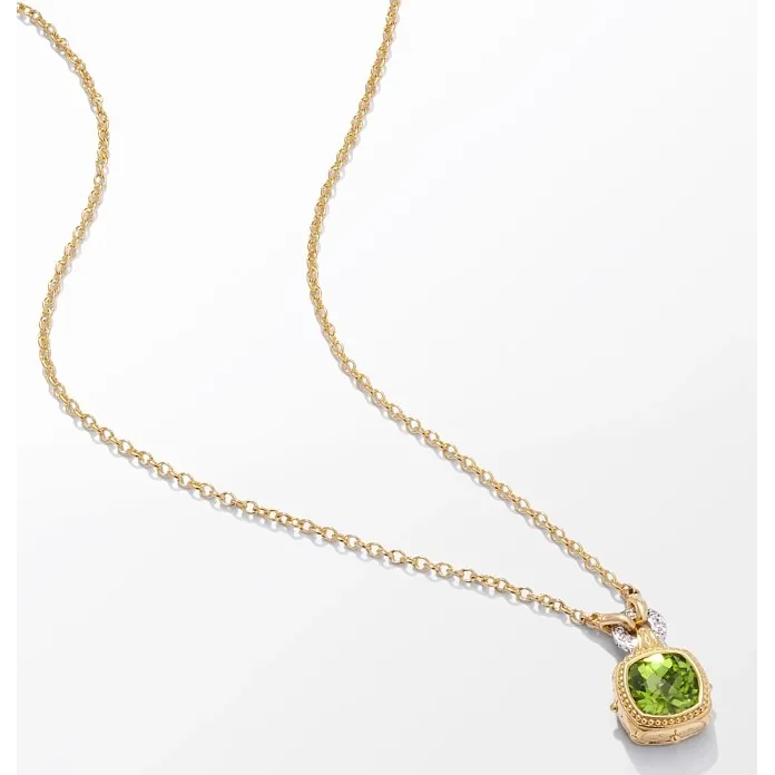 Konstantino Alexandria 18K Yellow Gold Peridot and Diamond Pendant Necklace Konstantino Necklaces Konstantino Alexandria 18K Yellow Gold Peridot and Diamond Pendant Necklace Konstantino Necklaces