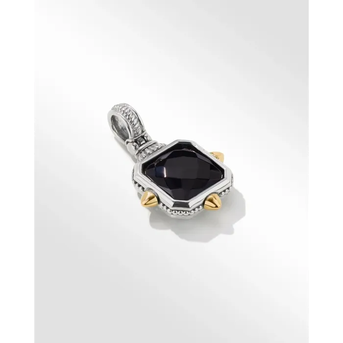 Konstantino Konstantino Anthos Collection Silver and Gold Spectral Square Black Onyx Pendant Necklaces Konstantino Konstantino Anthos Collection Silver and Gold Spectral Square Black Onyx Pendant Necklaces