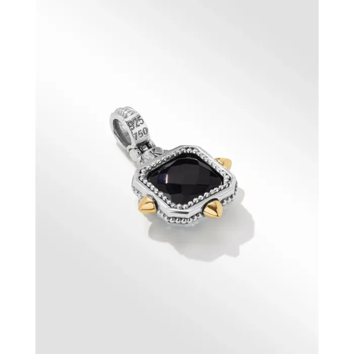 Konstantino Konstantino Anthos Collection Silver and Gold Spectral Square Black Onyx Pendant Necklaces Konstantino Konstantino Anthos Collection Silver and Gold Spectral Square Black Onyx Pendant Necklaces