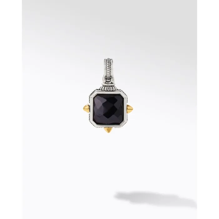 Konstantino Konstantino Anthos Collection Silver and Gold Spectral Square Black Onyx Pendant Necklaces Konstantino Konstantino Anthos Collection Silver and Gold Spectral Square Black Onyx Pendant Necklaces