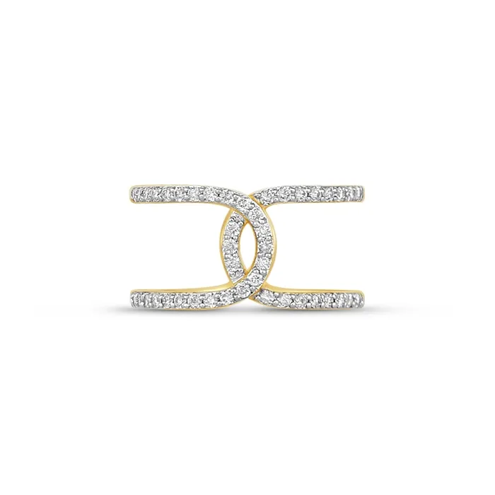 Meierotto Jewelers Rings 14K Yellow Gold Diamond Open Loop Ring
