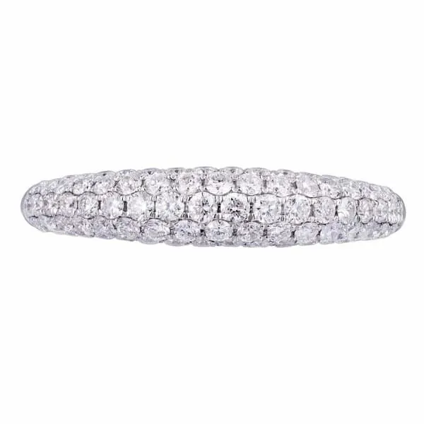Natural Round Brilliant Pave Diamond Band Set in 18K White Gold 083ct tw Diamond Source NYC Rings Natural Round Brilliant Pave Diamond Band Set in 18K White Gold 083ct tw Diamond Source NYC Rings