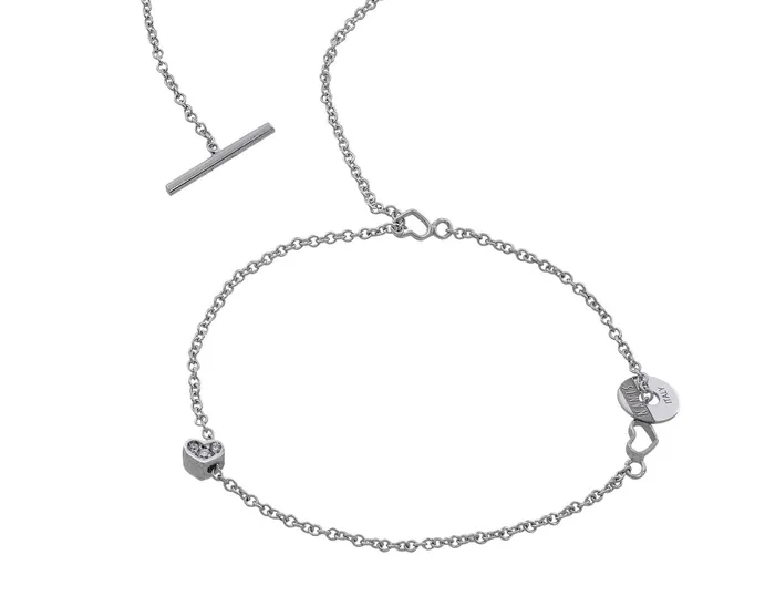 Necklaces CJ Charles Jewelers 18k White Gold Diamond Contemporary Heart Pendant Necklace Necklaces CJ Charles Jewelers 18k White Gold Diamond Contemporary Heart Pendant Necklace