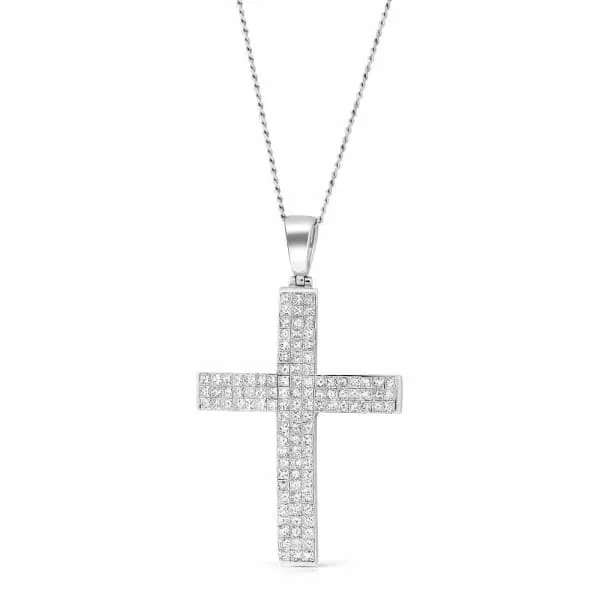 Necklaces Diamond Source NYC 14kt White Gold Cross Pendant of 318ct diamonds PEN171650 Necklaces Diamond Source NYC 14kt White Gold Cross Pendant of 318ct diamonds PEN171650