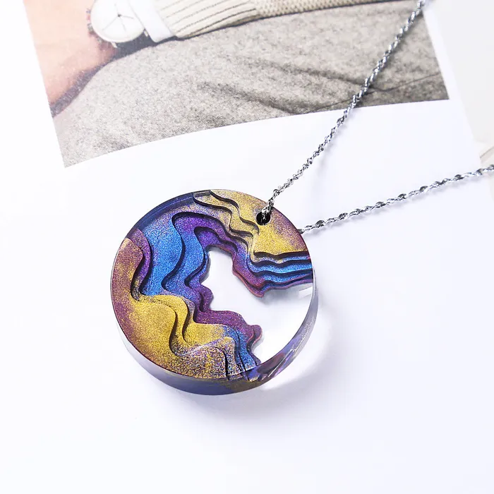 Necklaces IntoResin 3 Pcs Island Shape Necklace Resin Mold