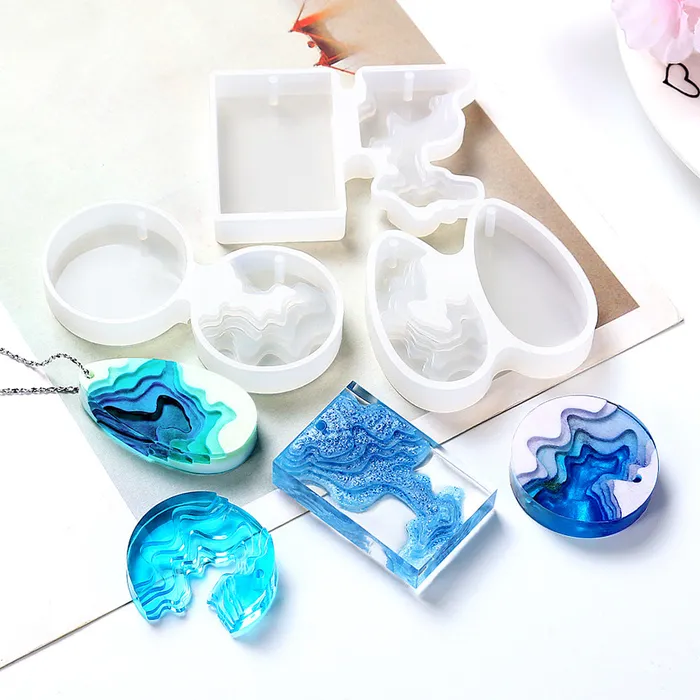 Necklaces IntoResin 3 Pcs Island Shape Necklace Resin Mold