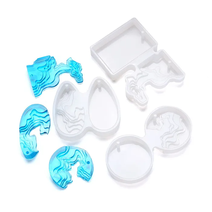 Necklaces IntoResin 3 Pcs Island Shape Necklace Resin Mold