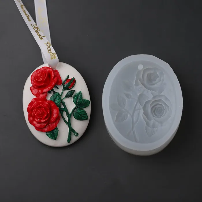Necklaces IntoResin Rose Pendant Aromatherapy Resin Mold
