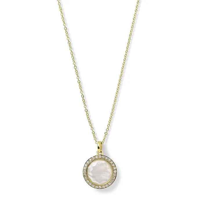 Necklaces Ippolita 18K Yellow Gold Mother of Pearl Doublet and Diamond Necklace 1618 inch Ippolita Necklaces Ippolita 18K Yellow Gold Mother of Pearl Doublet and Diamond Necklace 1618 inch Ippolita