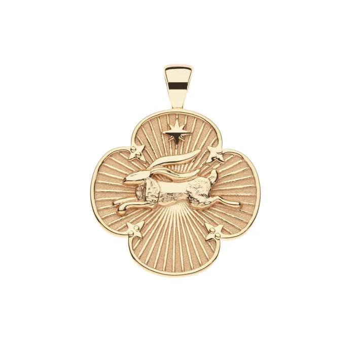 Necklaces Jane Win LUCKY Rabbit Quatrefoil Pendant Necklace Jane Win