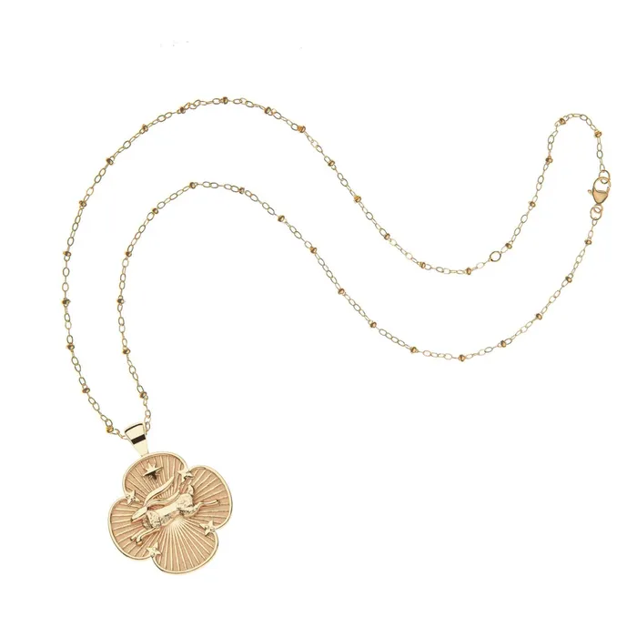 Necklaces Jane Win LUCKY Rabbit Quatrefoil Pendant Necklace Jane Win