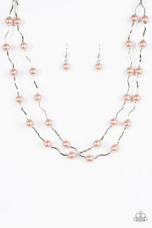 Necklaces Paparazzi Jewelry Paparazzi Necklace Ahead Of The FAME Brown