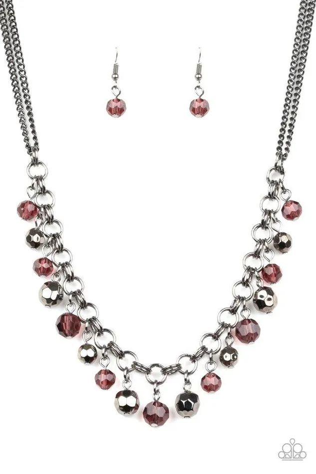 Necklaces Paparazzi Jewelry Paparazzi Necklace And The Crowd Cheers Purple