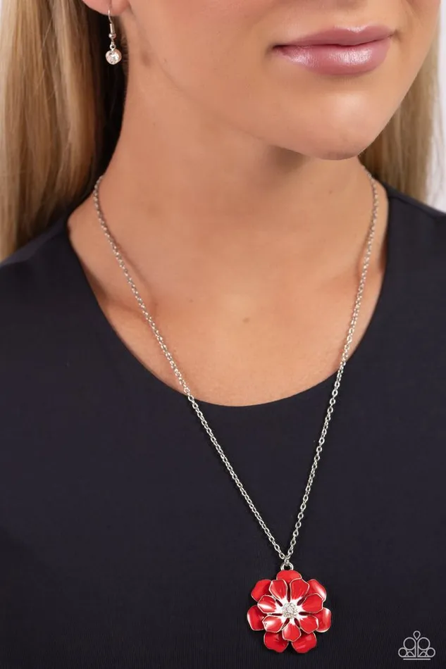 Necklaces Paparazzi Jewelry Paparazzi Necklace Beyond Blooming Red