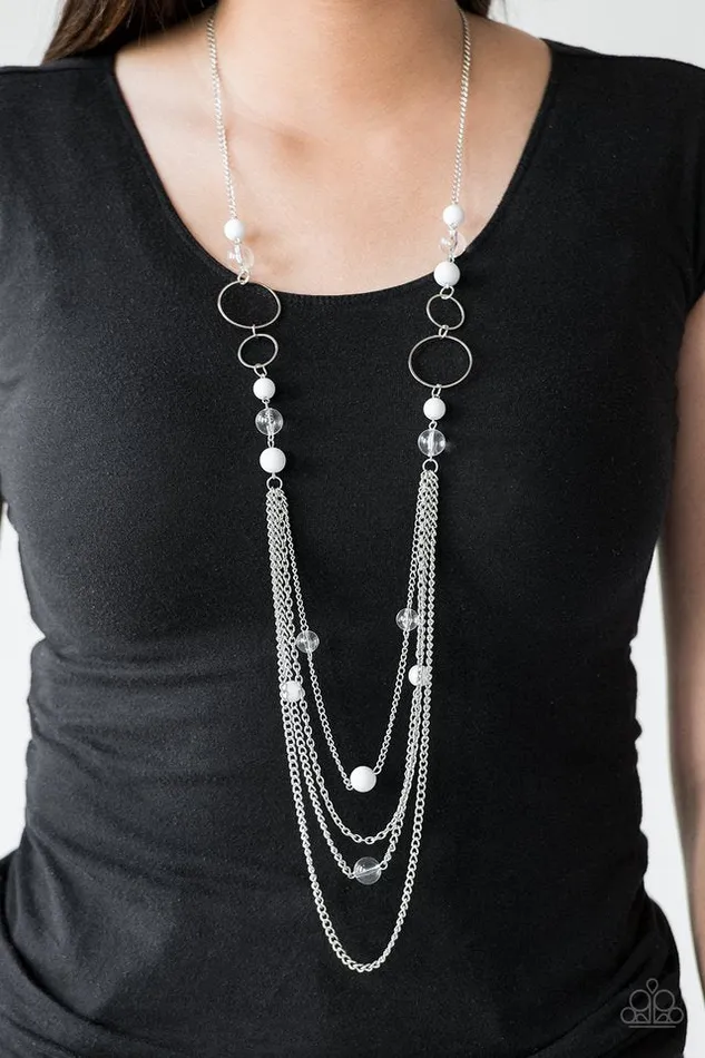Necklaces Paparazzi Jewelry Paparazzi Necklace Bubbly Bright White