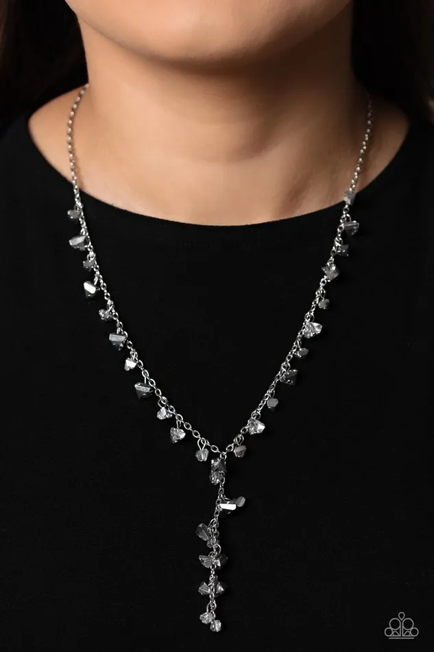 Necklaces Paparazzi Jewelry Paparazzi Necklace Chiseled Catwalk Silver