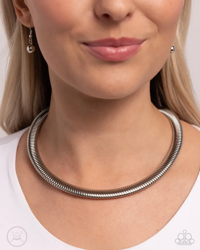 Necklaces Paparazzi Jewelry Paparazzi Necklace Choker Of The Century Silver