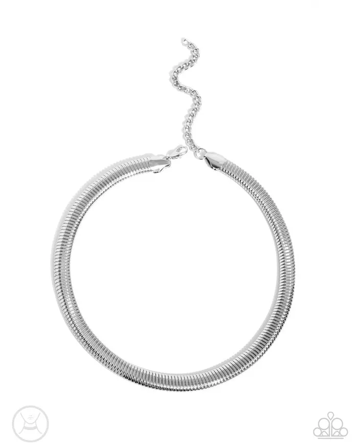 Necklaces Paparazzi Jewelry Paparazzi Necklace Choker Of The Century Silver Necklaces Paparazzi Jewelry Paparazzi Necklace Choker Of The Century Silver