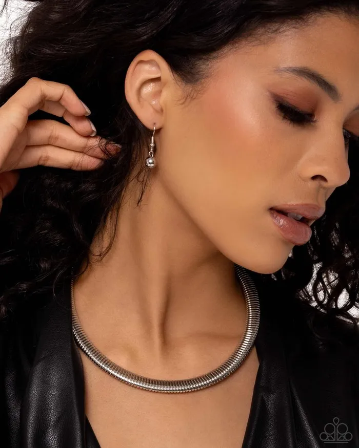 Necklaces Paparazzi Jewelry Paparazzi Necklace Choker Of The Century Silver Necklaces Paparazzi Jewelry Paparazzi Necklace Choker Of The Century Silver
