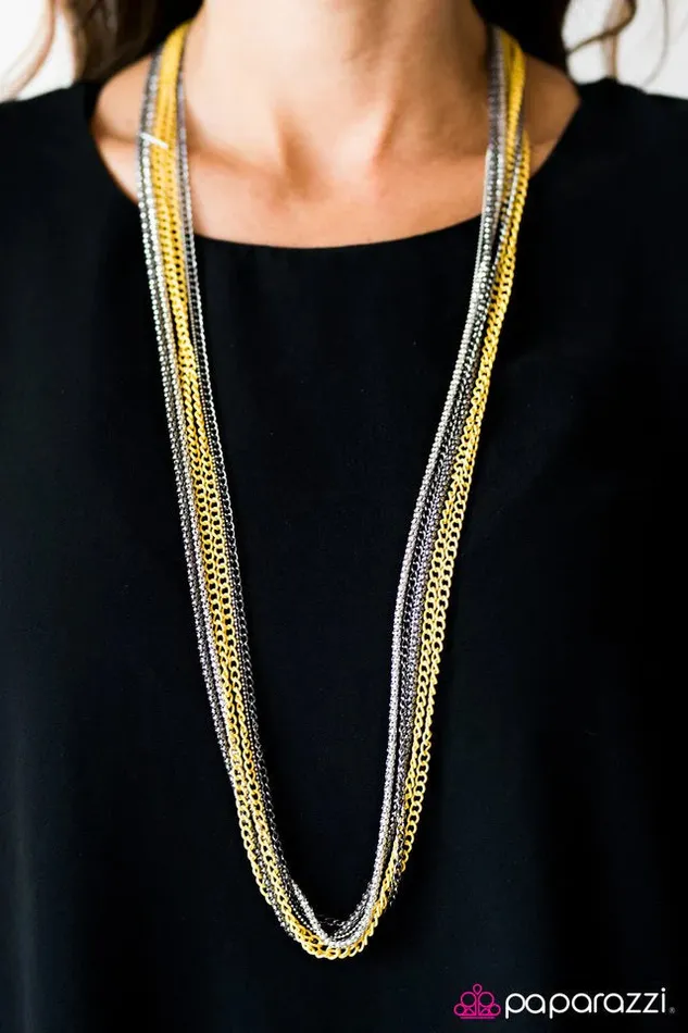 Necklaces Paparazzi Jewelry Paparazzi Necklace Colorful Calamity Yellow