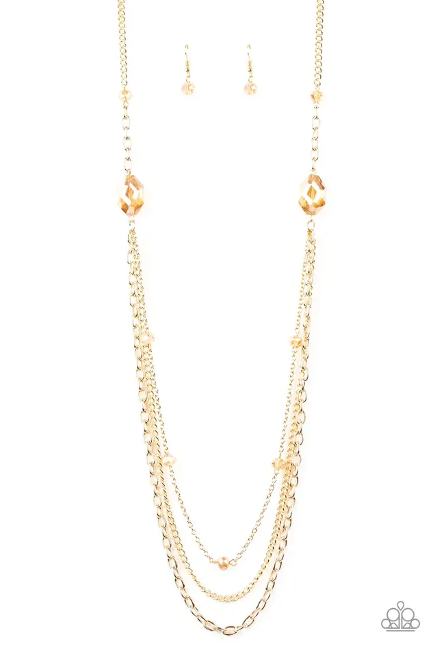 Necklaces Paparazzi Jewelry Paparazzi Necklace Dare To Dazzle Gold