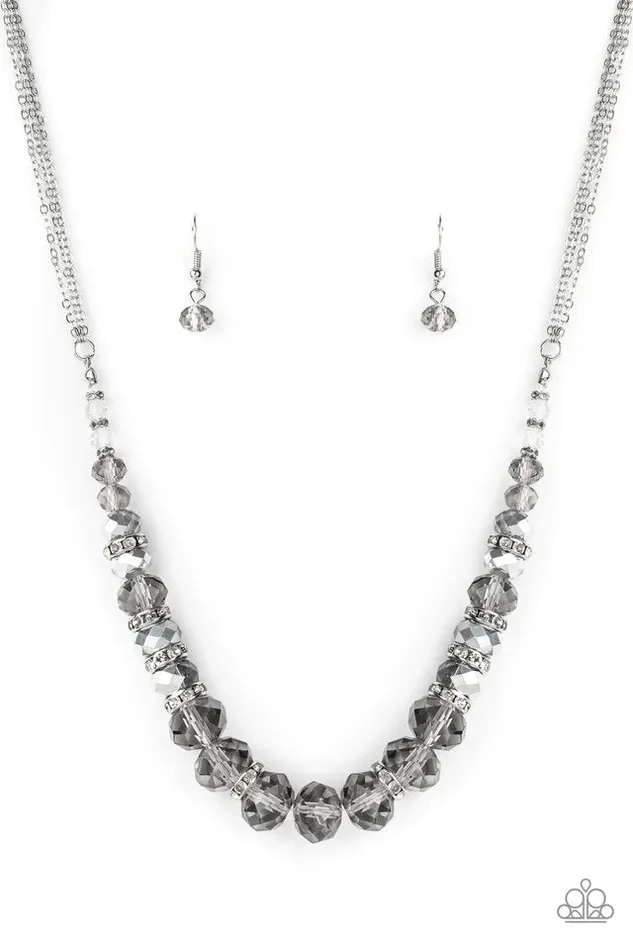 Necklaces Paparazzi Jewelry Paparazzi Necklace Distracted by Dazzle Silver