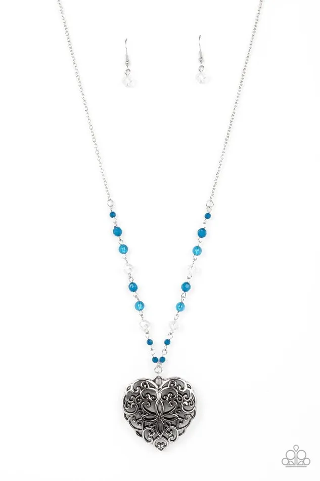Necklaces Paparazzi Jewelry Paparazzi Necklace Doting Devotion Blue Necklaces Paparazzi Jewelry Paparazzi Necklace Doting Devotion Blue