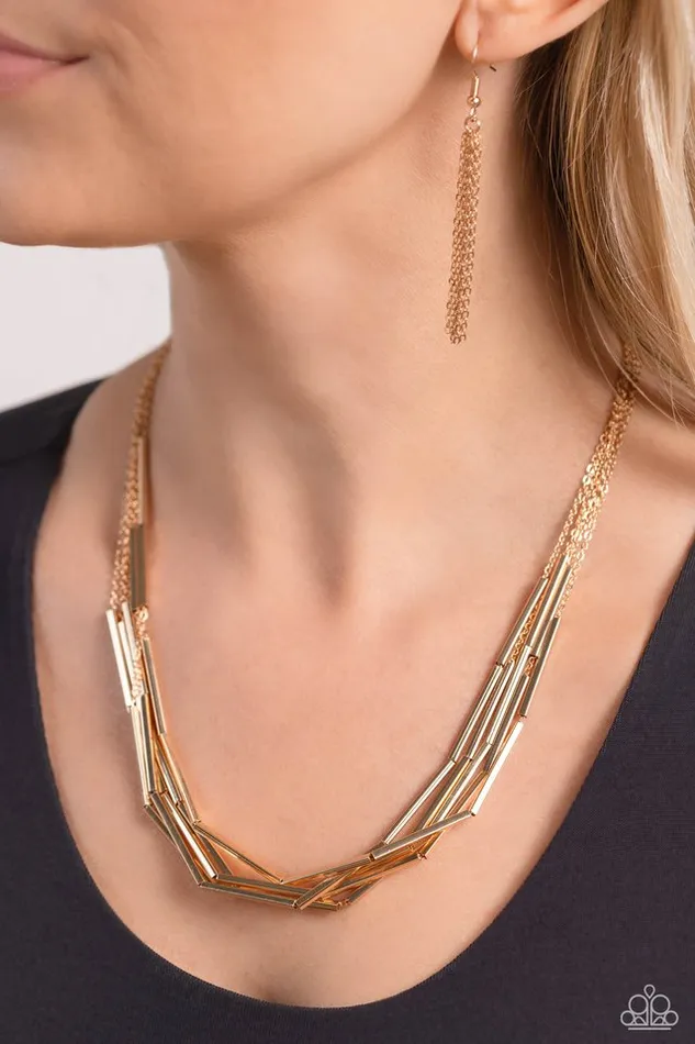 Necklaces Paparazzi Jewelry Paparazzi Necklace Dynamic Default Gold