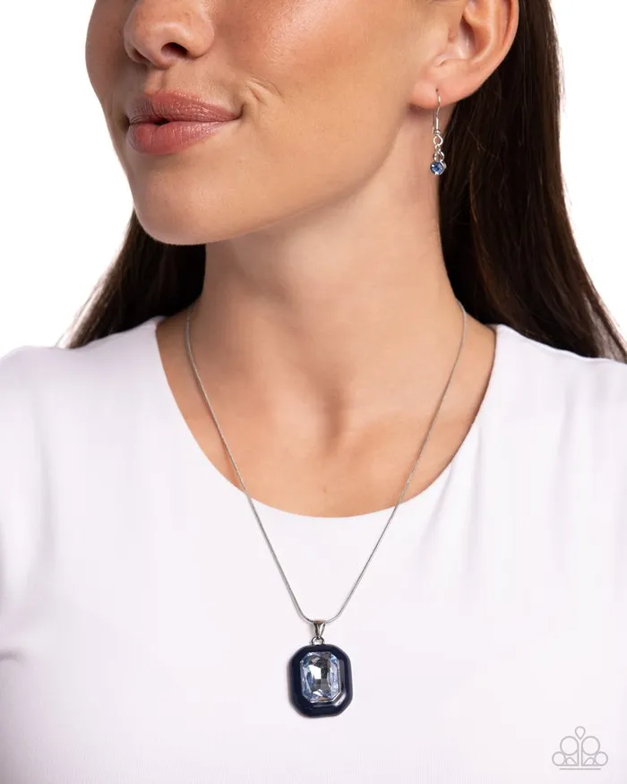 Necklaces Paparazzi Jewelry Paparazzi Necklace Emerald Energy Blue