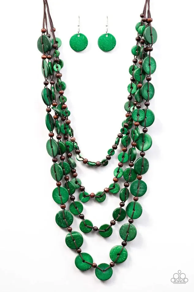 Necklaces Paparazzi Jewelry Paparazzi Necklace Fiji Flair Green
