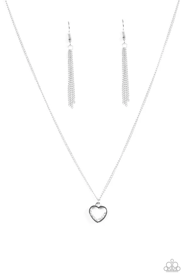 Necklaces Paparazzi Jewelry Paparazzi Necklace Give Me Love White