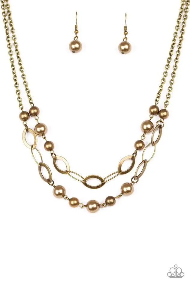 Necklaces Paparazzi Jewelry Paparazzi Necklace GLIMMER Takes All Brass